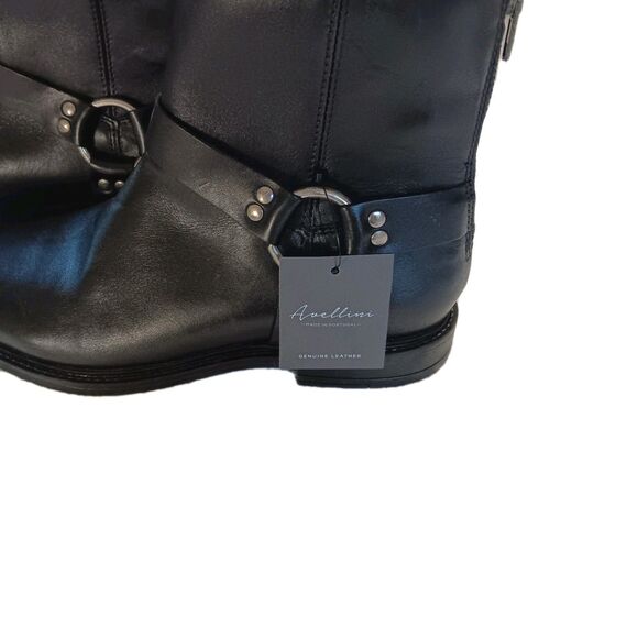Avellini Woman's Portuguese Genuine Leather Harnrss Moto Boots - Sz 6.5 - Picture 9 of 12